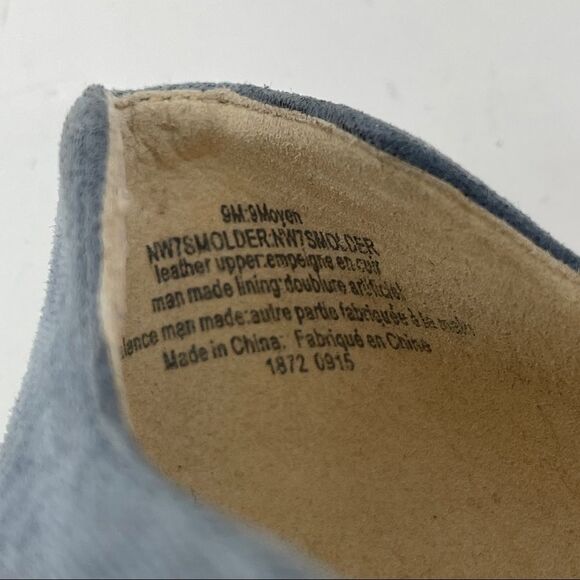 Nine West Smolder Blue Suede Pumps Shoes Women's Size 8M Round Toe - Picture 10 of 10